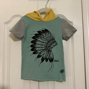 Rags to Raches Cut Off Hooded Tee 2T